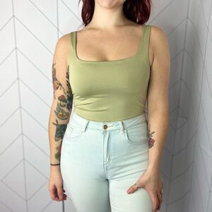 Square neck contour body suit